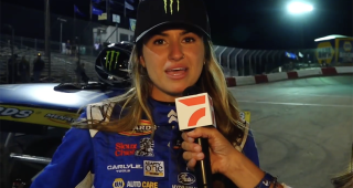 Promo image for Hailie Deegan battles for the win, finishes third at All American Speedway